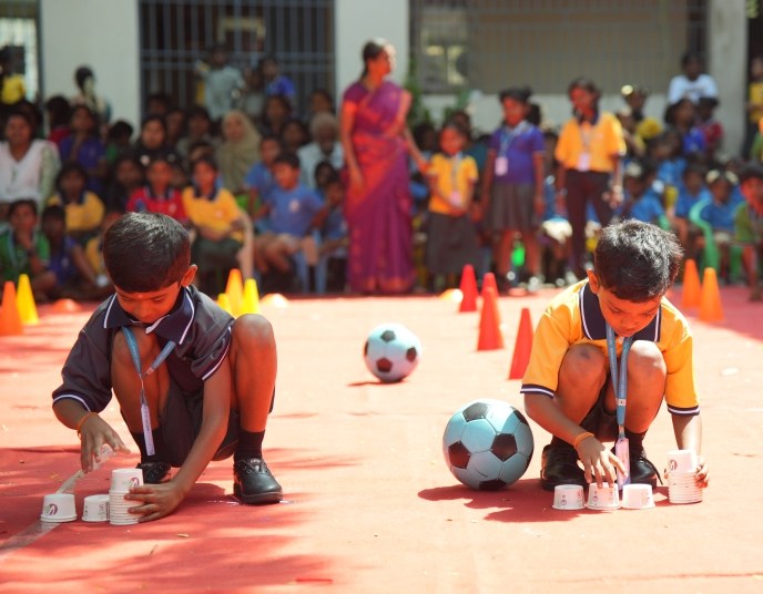 Children taking part in a sports activity