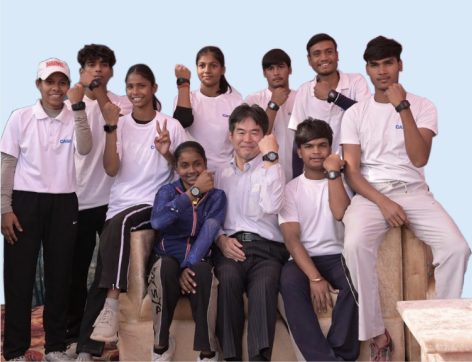 Students supported by Casio through school sports experiences