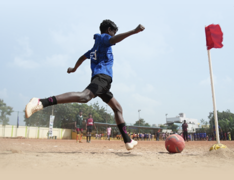 Young athlete in a sports training session supported by Sagility